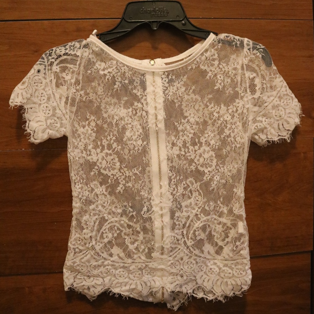 Lace See Through Crop